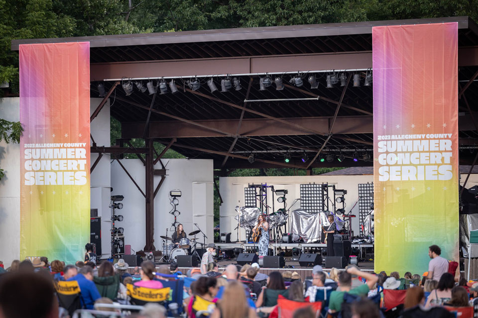 Band performing at Open air theater