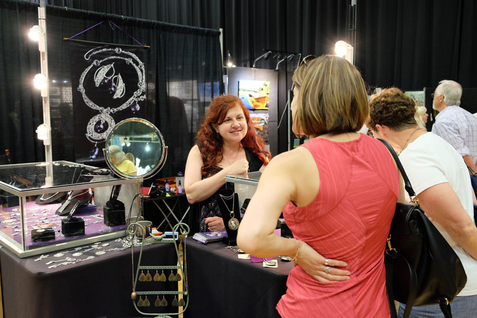 women looking at jewelry at Mayfair